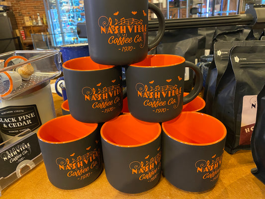 Nashville Coffee Co Spooky Halloween Mug Orange/Black